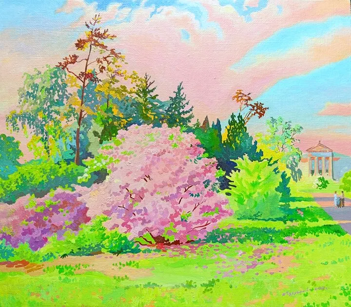 Закат над рододендронами
